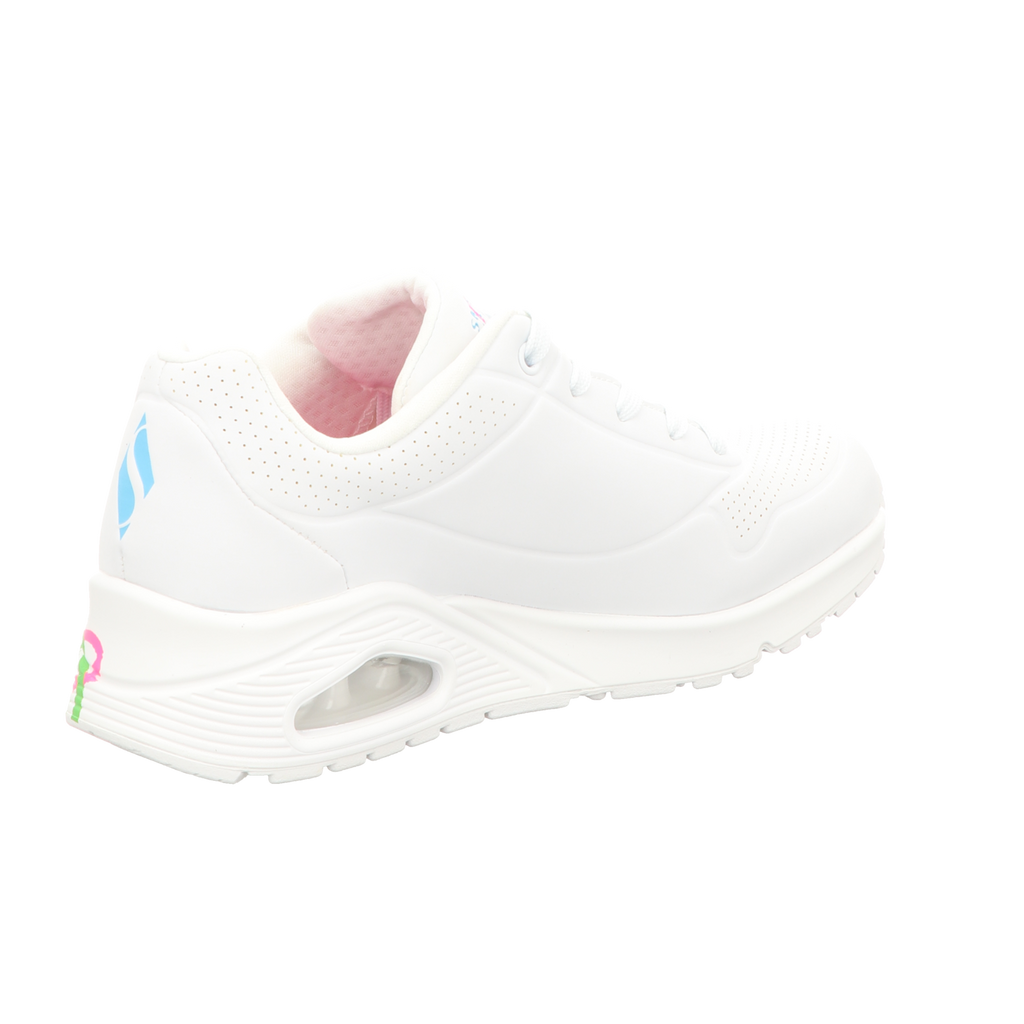 Skechers Damen Schnürschuh Uno Highlight Love Goldcroen in weiss