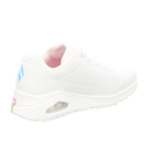 Skechers Damen Schnürschuh Uno Highlight Love Goldcroen in weiss