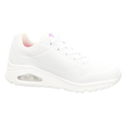Skechers Damen Schnürschuh Uno Highlight Love Goldcroen in weiss