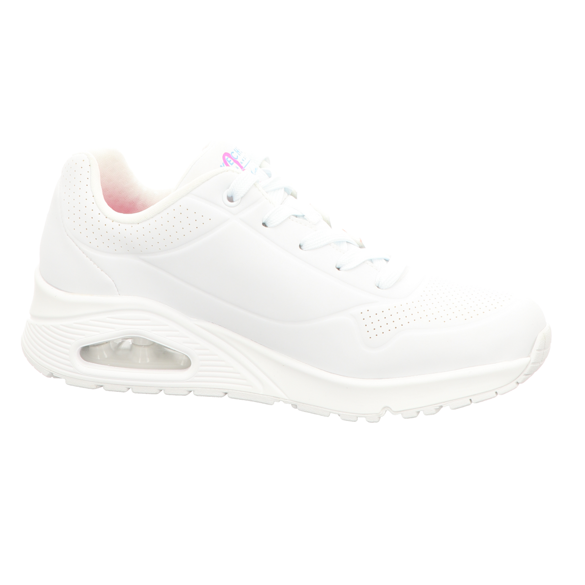 Skechers Damen Schnürschuh Uno Highlight Love Goldcroen in weiss