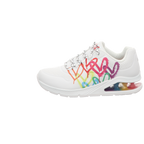 Skechers Damen Schnürschuh Uno 2 Floatimg Love Goldcrown in weiss