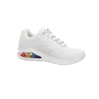 Skechers Damen Schnürschuh Uno 2 Floatimg Love Goldcrown in weiss
