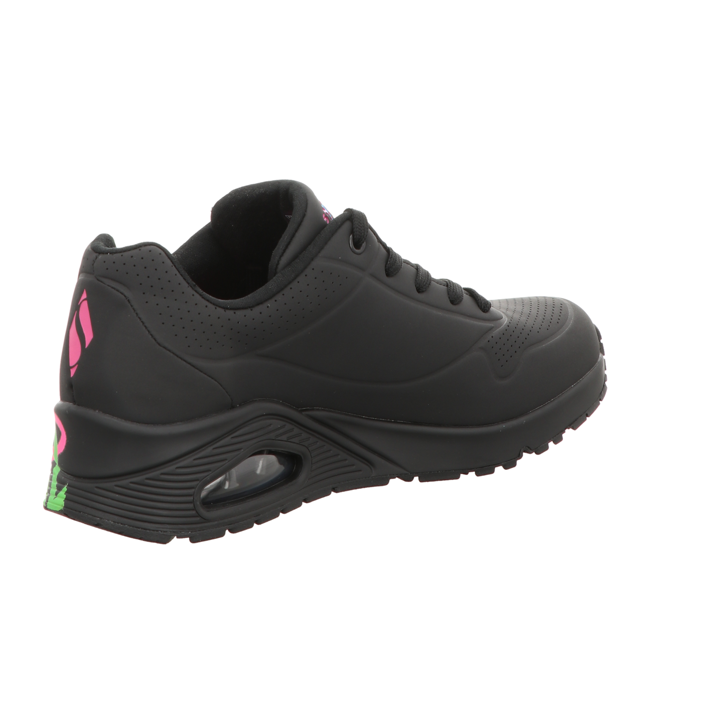 Skechers Damen Schnürschuh Uno Highlight Love Goldcrown in schwarz