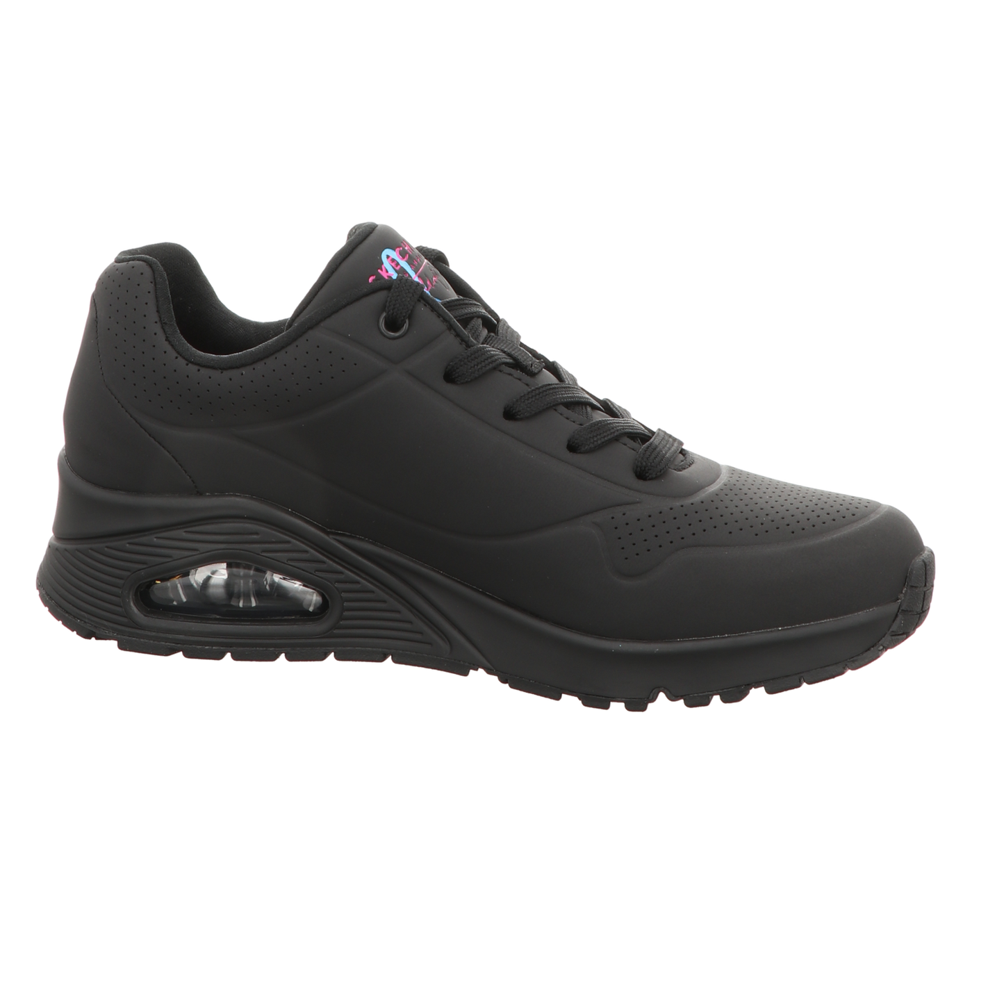 Skechers Damen Schnürschuh Uno Highlight Love Goldcrown in schwarz