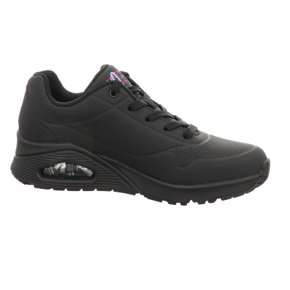 Skechers Damen Schnürschuh Uno Highlight Love Goldcrown in schwarz