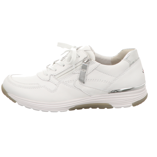 Gabor Damen Schnürschuh bequem Rolling Soft in weiss
