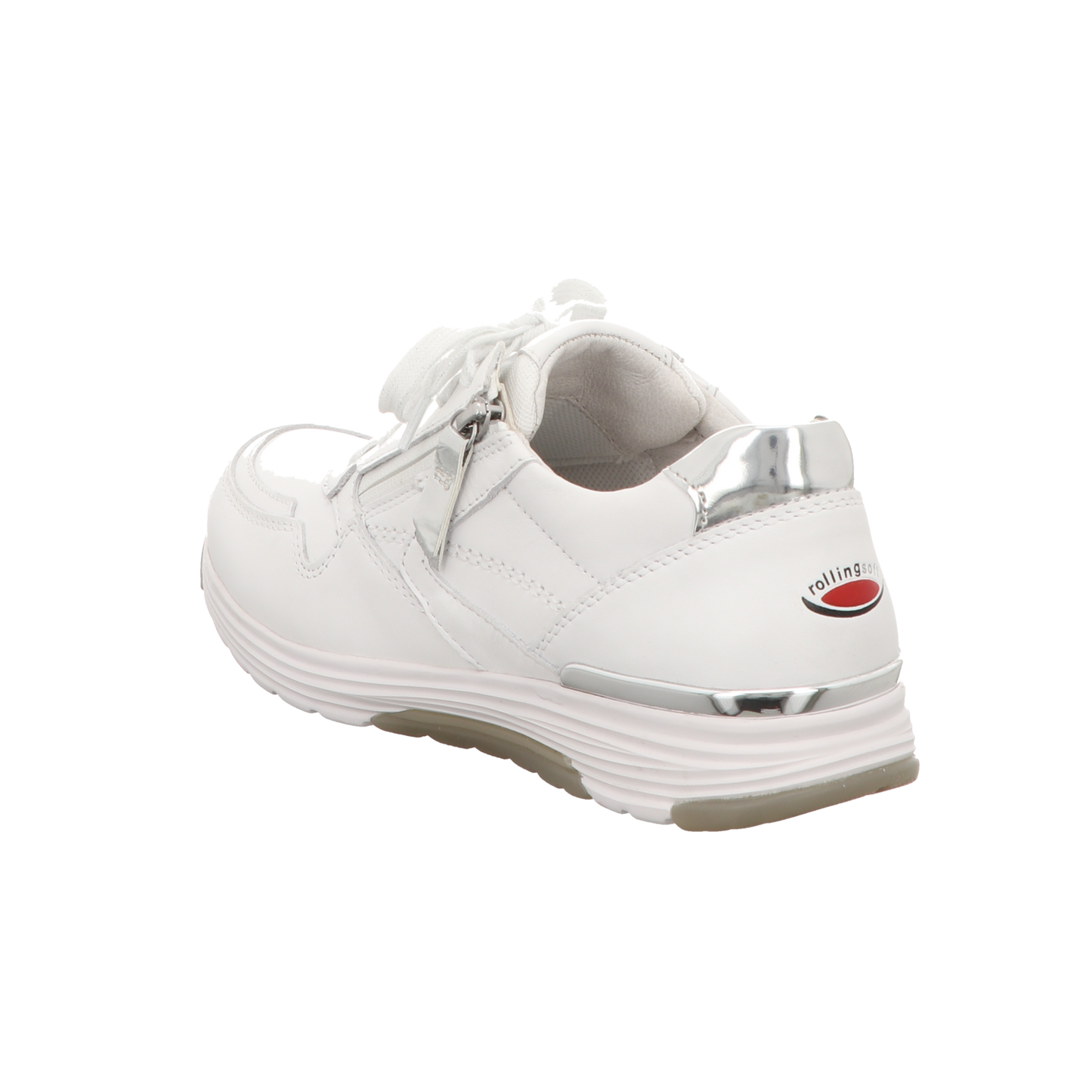 Gabor Damen Schnürschuh bequem Rolling Soft in weiss