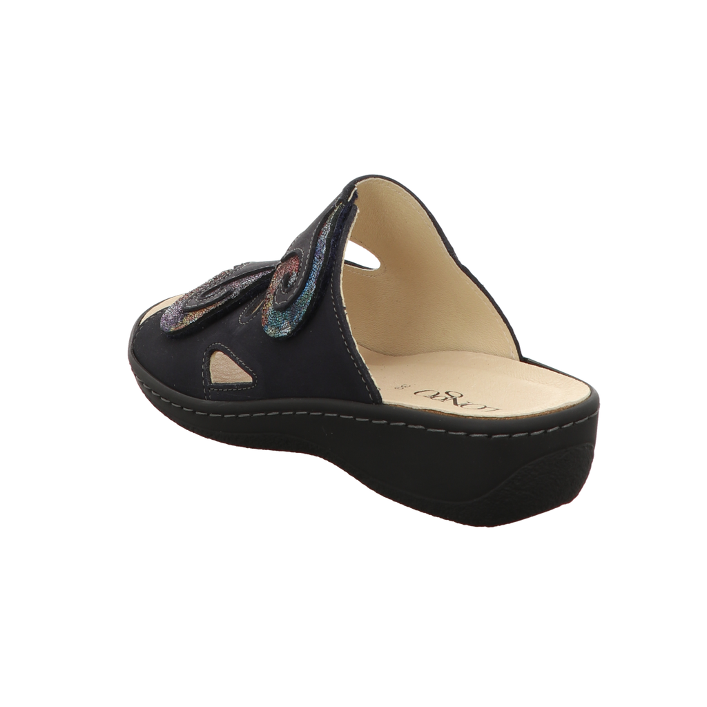 Longo Damen Pantolette bequem  in blau