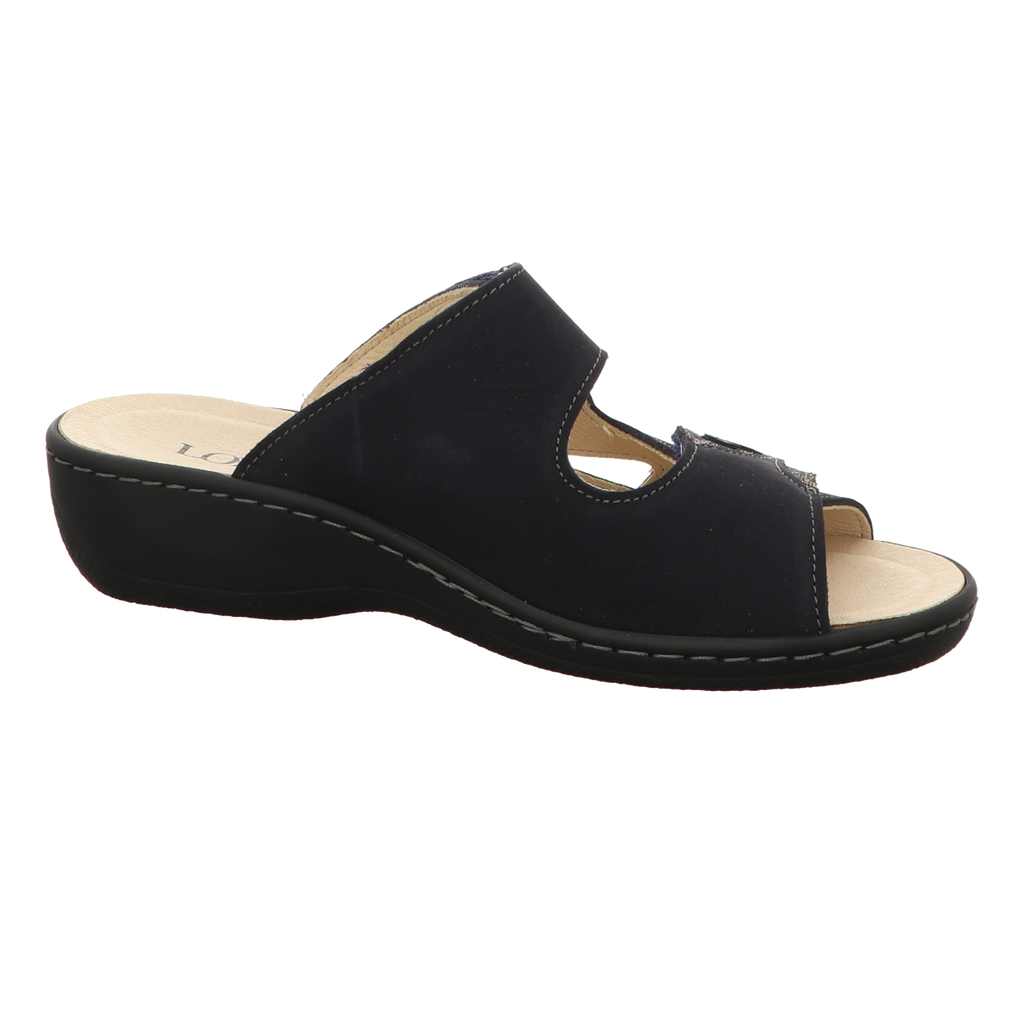 Longo Damen Pantolette bequem  in blau