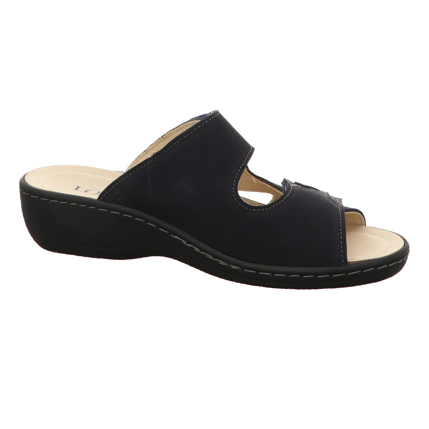 Longo Damen Pantolette bequem  in blau