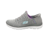 Skechers Damen Slipper Slip In-Dazzling Haze in grau