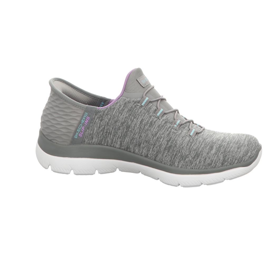 Skechers Damen Slipper Slip In-Dazzling Haze in grau