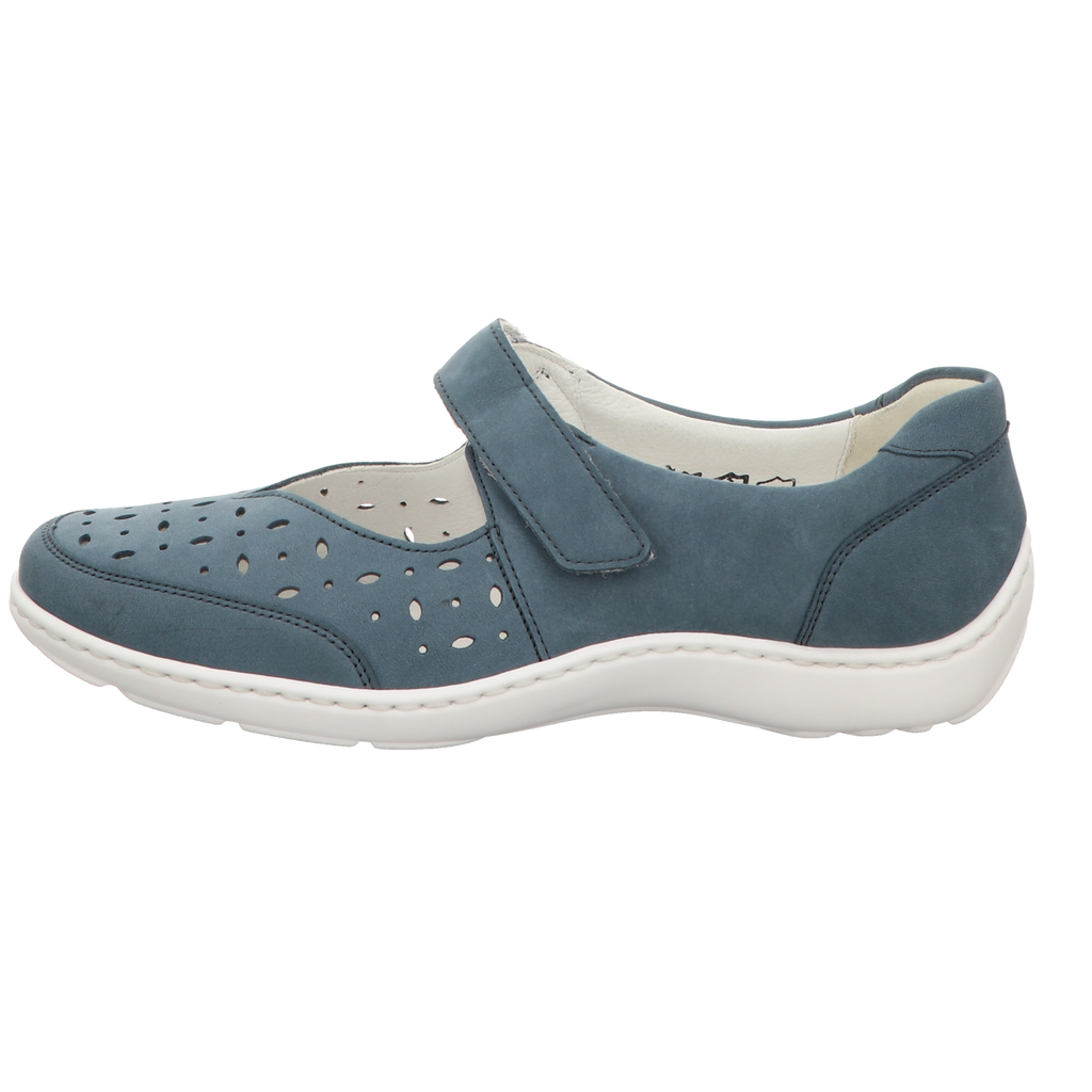 Waldläufer Damen Slipper bequem Henni in blau