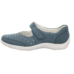 Waldläufer Damen Slipper bequem Henni in blau