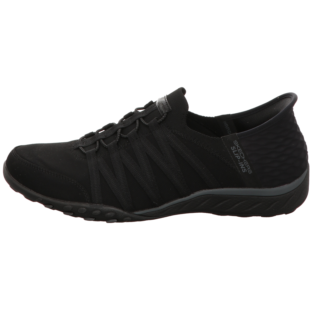Skechers Damen Slipper Slip Ins Breathe Easy Roll in schwarz