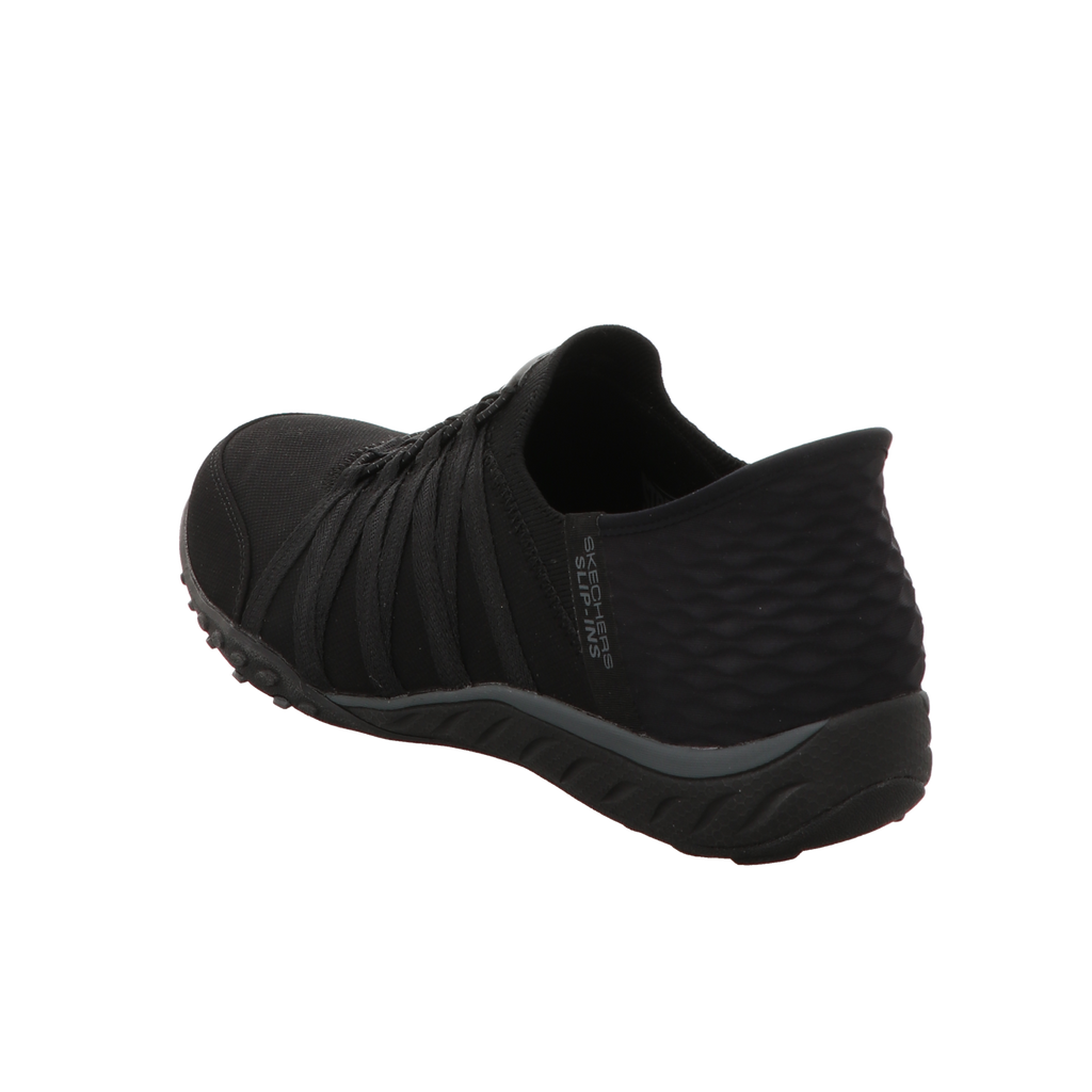 Skechers Damen Slipper Slip Ins Breathe Easy Roll in schwarz