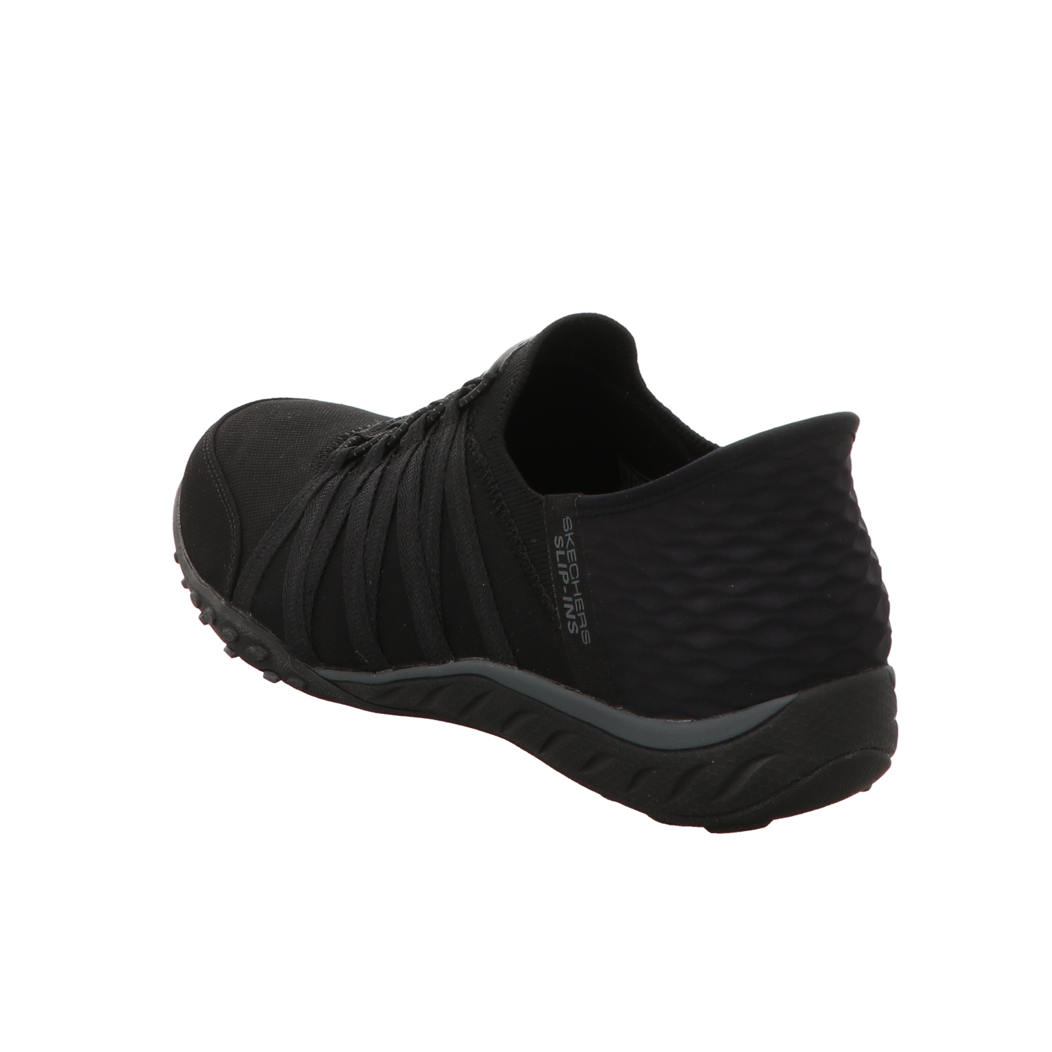 Skechers Damen Slipper Slip Ins Breathe Easy Roll in schwarz