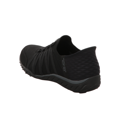 Skechers Damen Slipper Slip Ins Breathe Easy Roll in schwarz