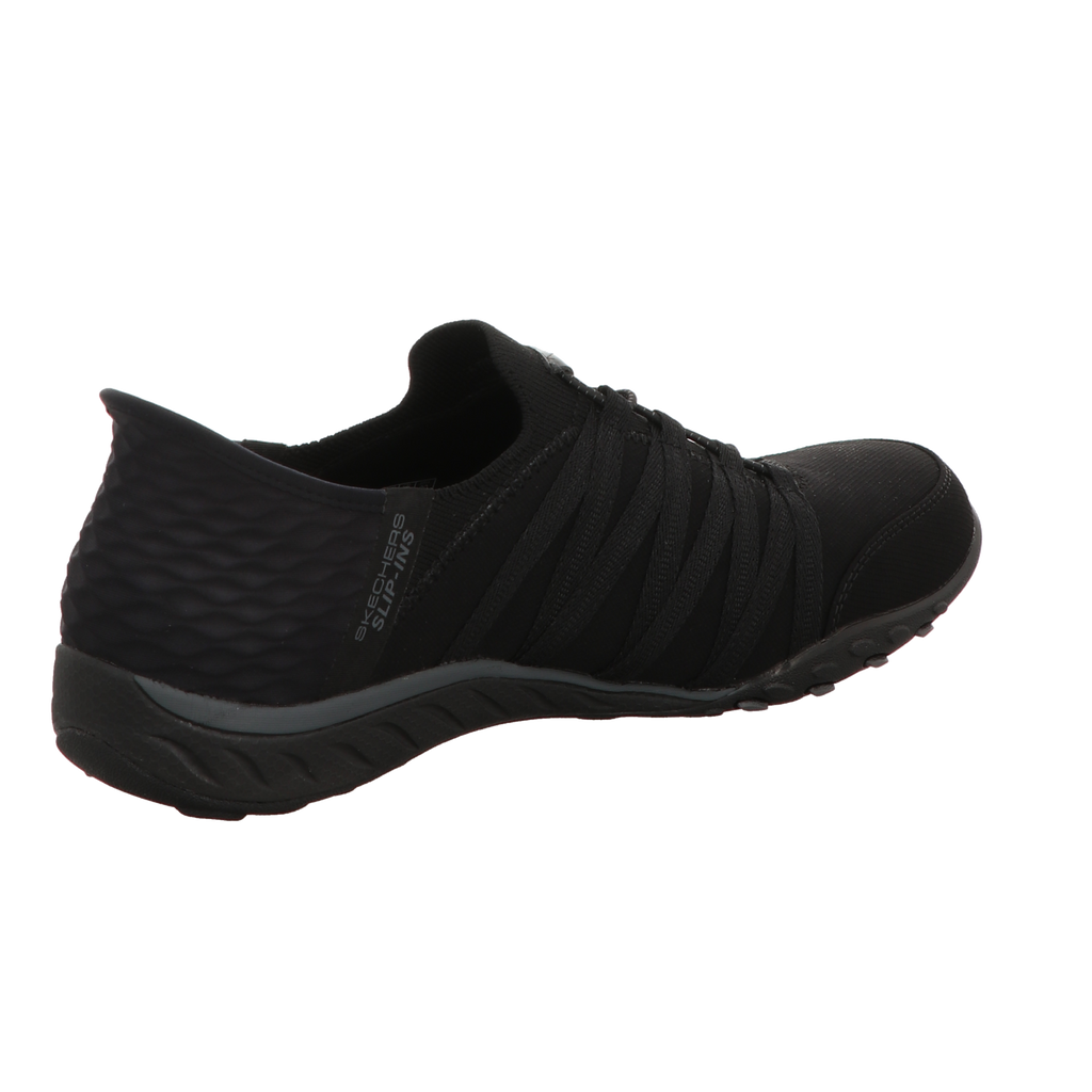 Skechers Damen Slipper Slip Ins Breathe Easy Roll in schwarz