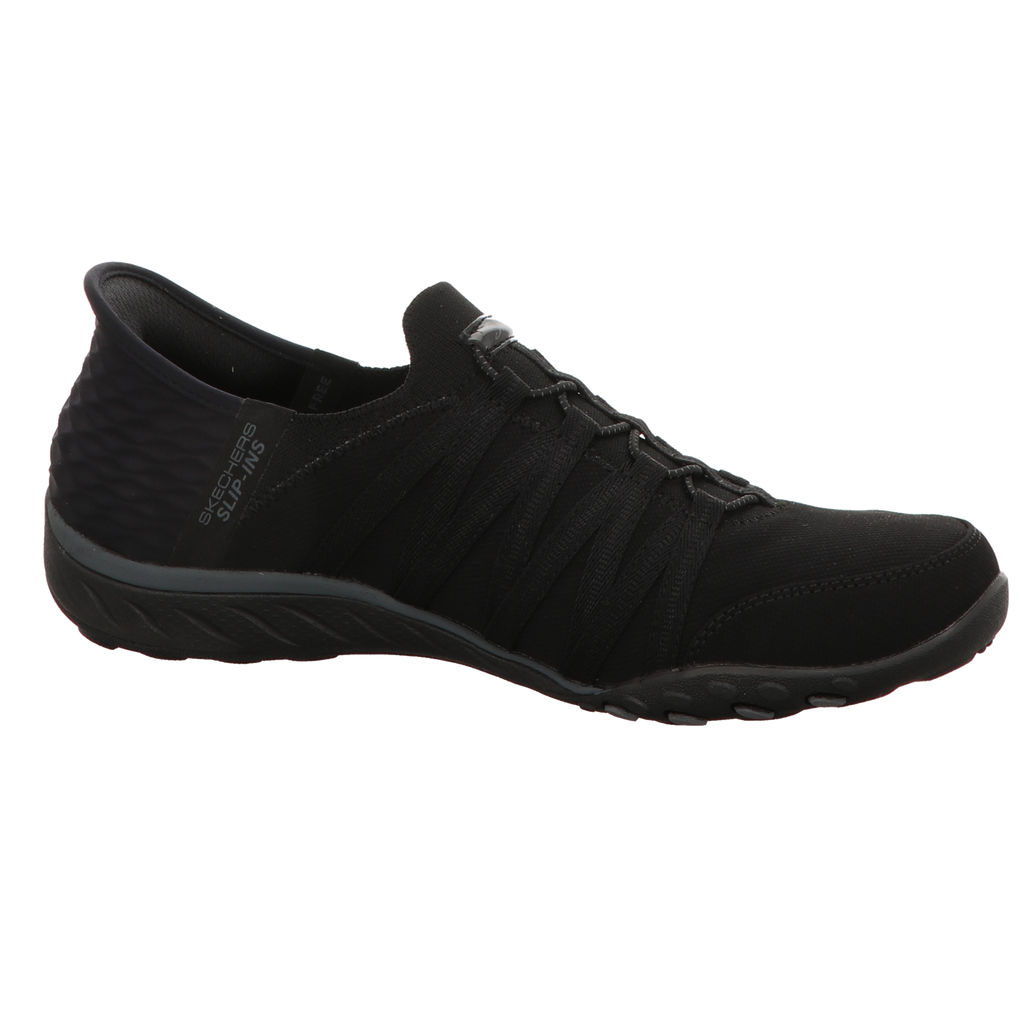 Skechers Damen Slipper Slip Ins Breathe Easy Roll in schwarz