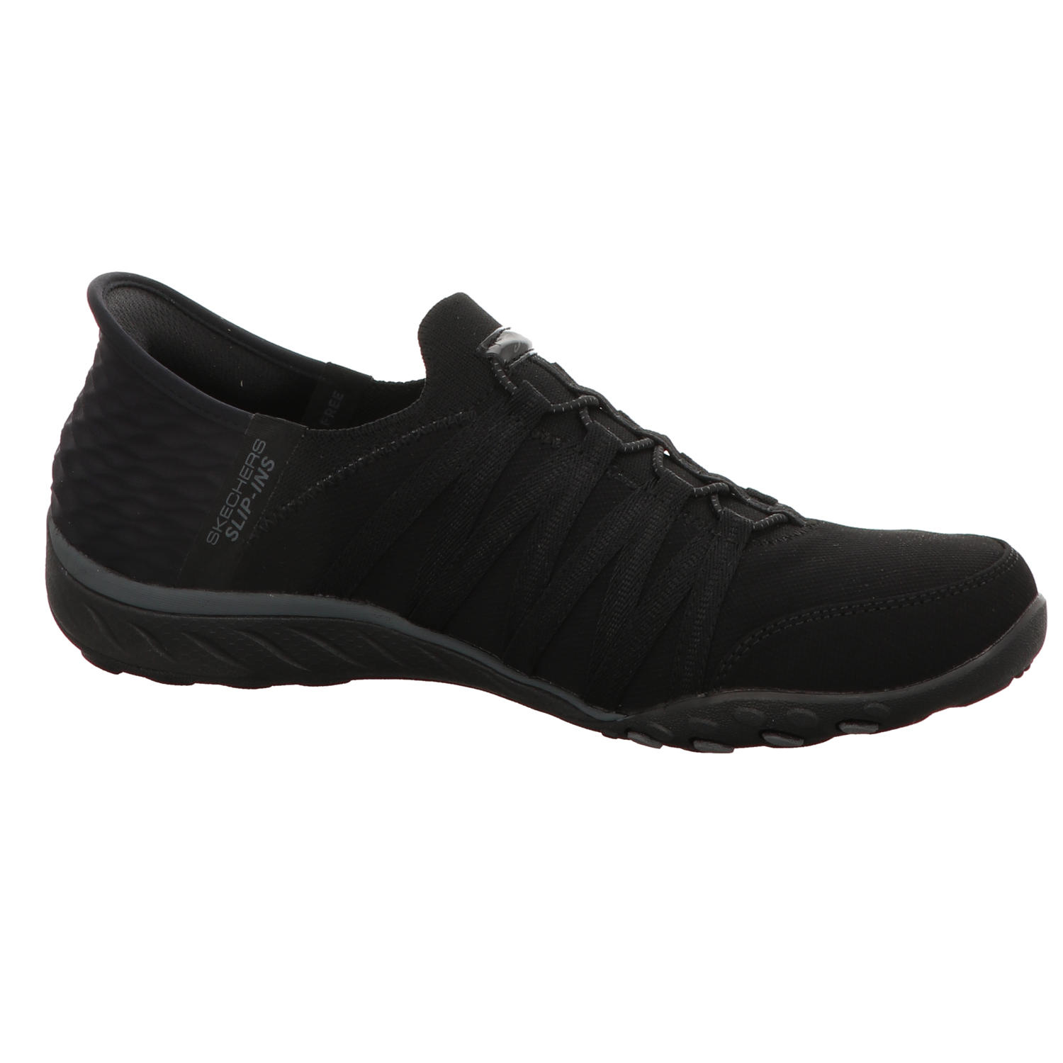 Skechers Damen Slipper Slip Ins Breathe Easy Roll in schwarz
