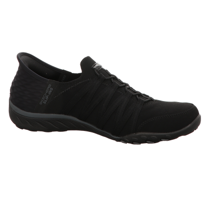 Skechers Damen Slipper Slip Ins Breathe Easy Roll in schwarz