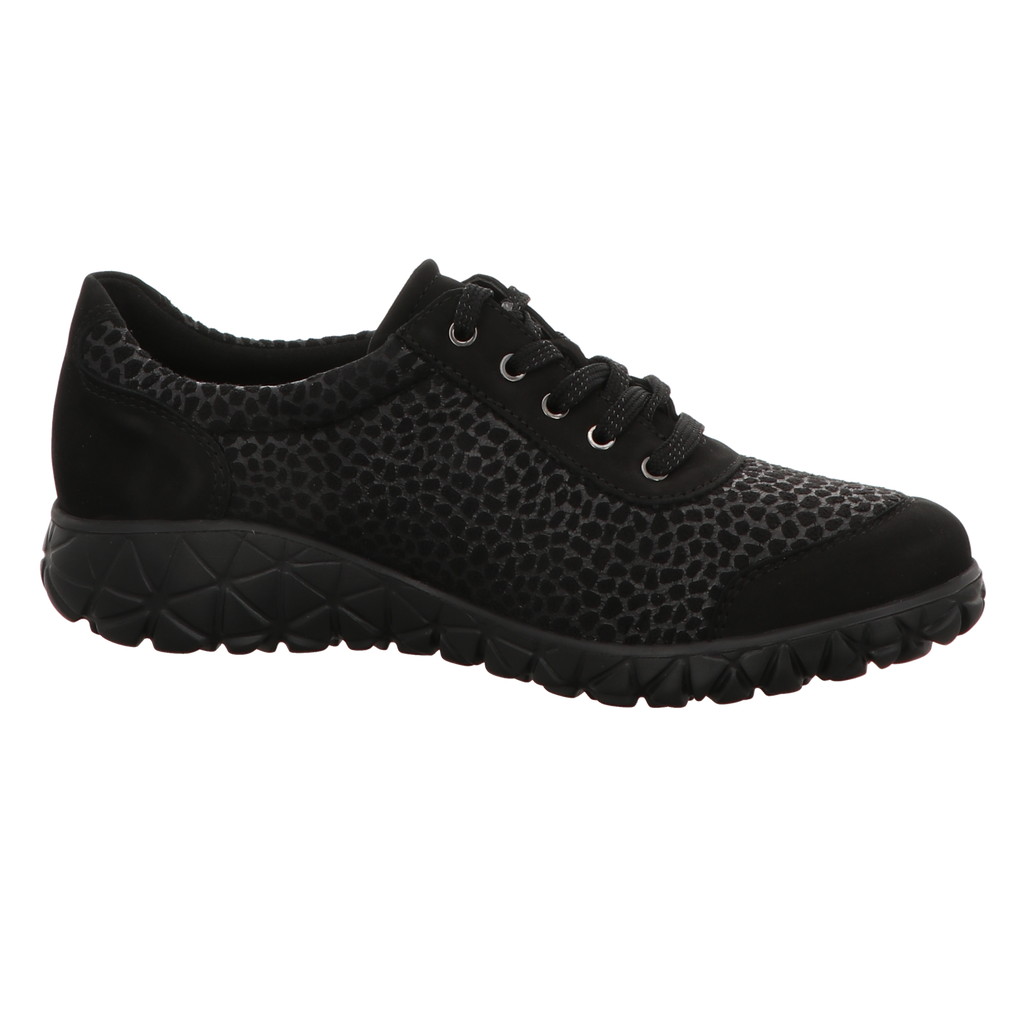 Waldläufer Damen Schnürschuh bequem Havy Soft in schwarz