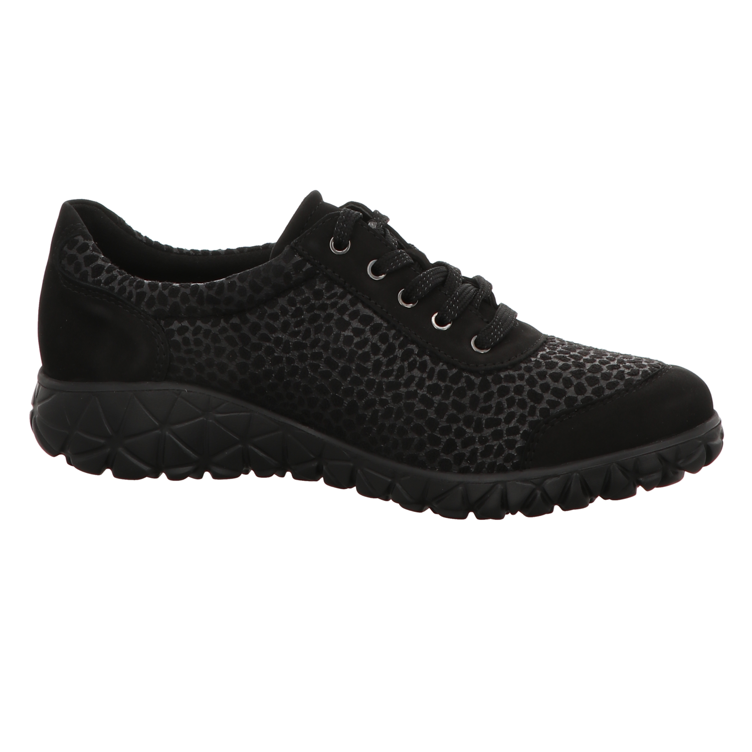 Waldläufer Damen Schnürschuh bequem Havy Soft in schwarz