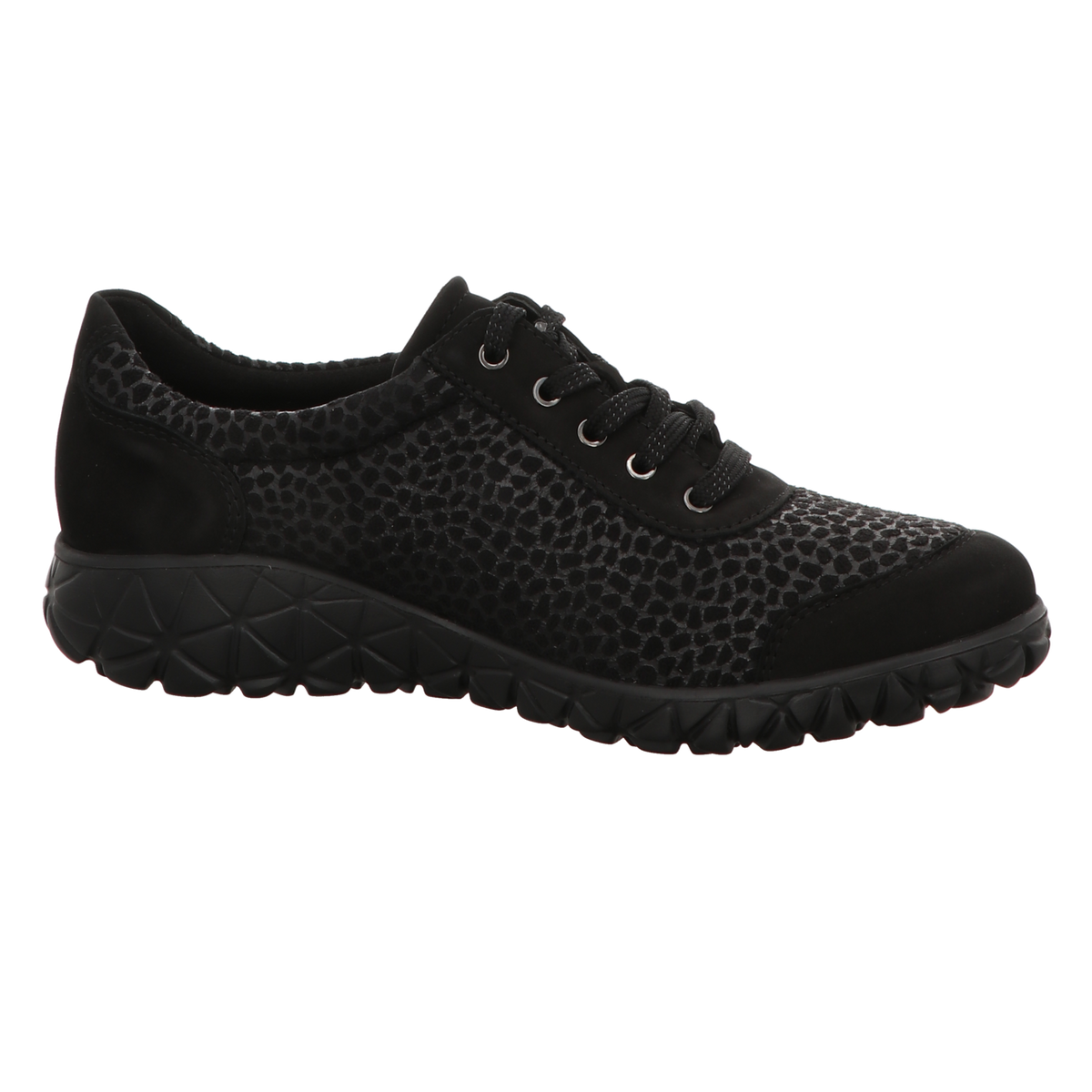 Waldläufer Damen Schnürschuh bequem Havy Soft in schwarz