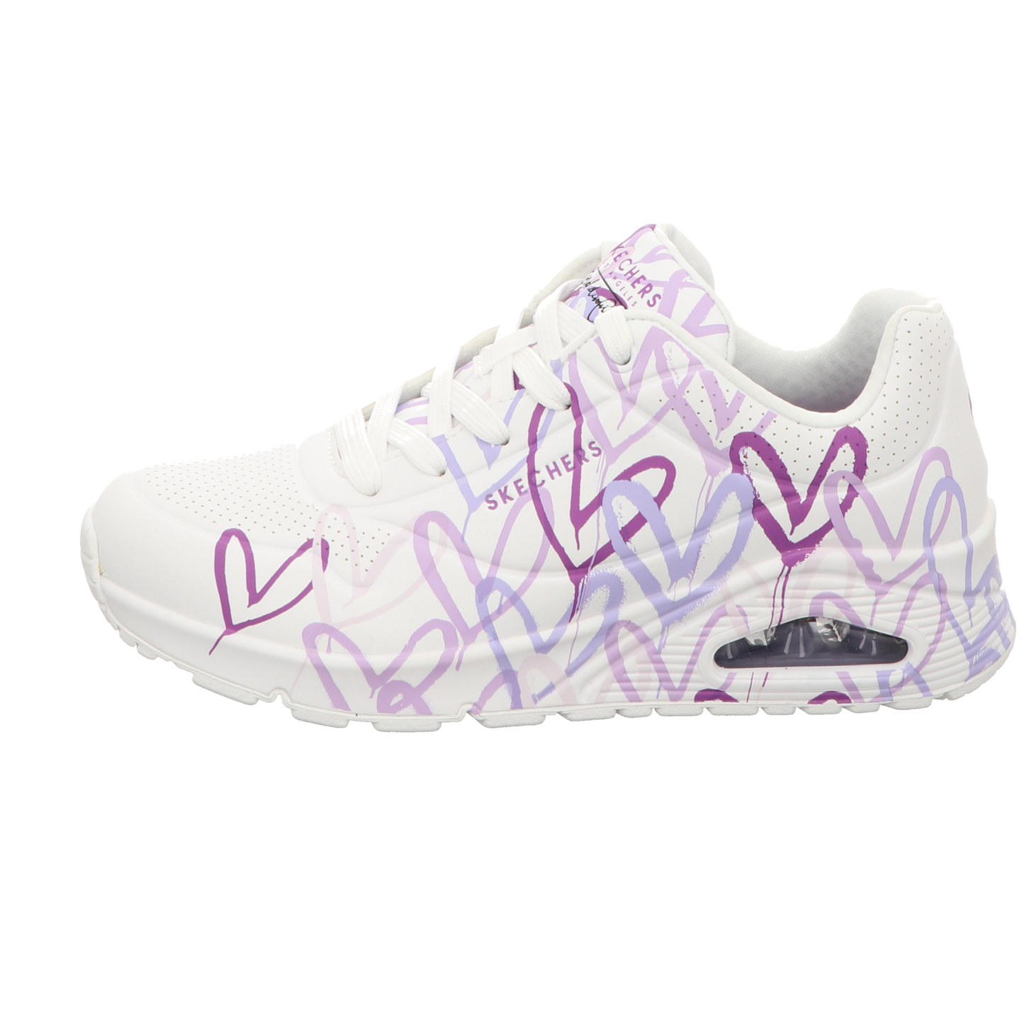 Skechers Damen Schnürschuh Uno-Gold Crown in weiss