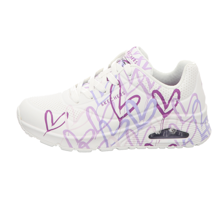 Skechers Damen Schnürschuh Uno-Gold Crown in weiss