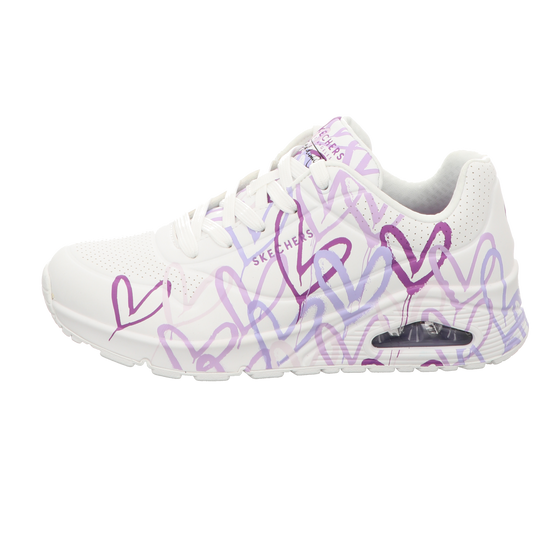 Skechers Damen Schnürschuh Uno-Gold Crown in weiss