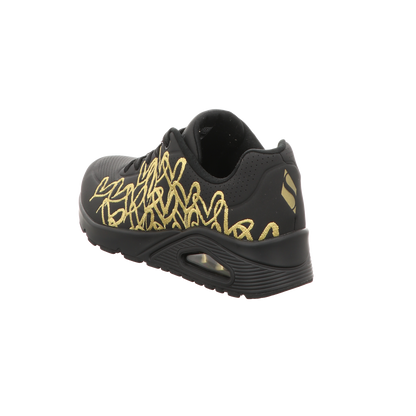 Skechers Damen Schnürschuh Uno-Golden Heart in schwarz