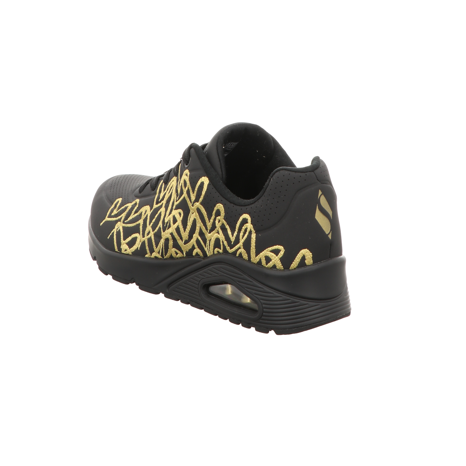 Skechers Damen Schnürschuh Uno-Golden Heart in schwarz