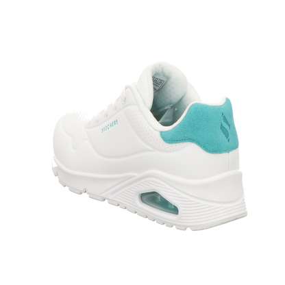 Skechers Damen Schnürschuh Uno-Pop Back in weiss