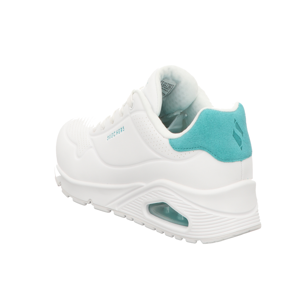 Skechers Damen Schnürschuh Uno-Pop Back in weiss
