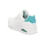 Skechers Damen Schnürschuh Uno-Pop Back in weiss
