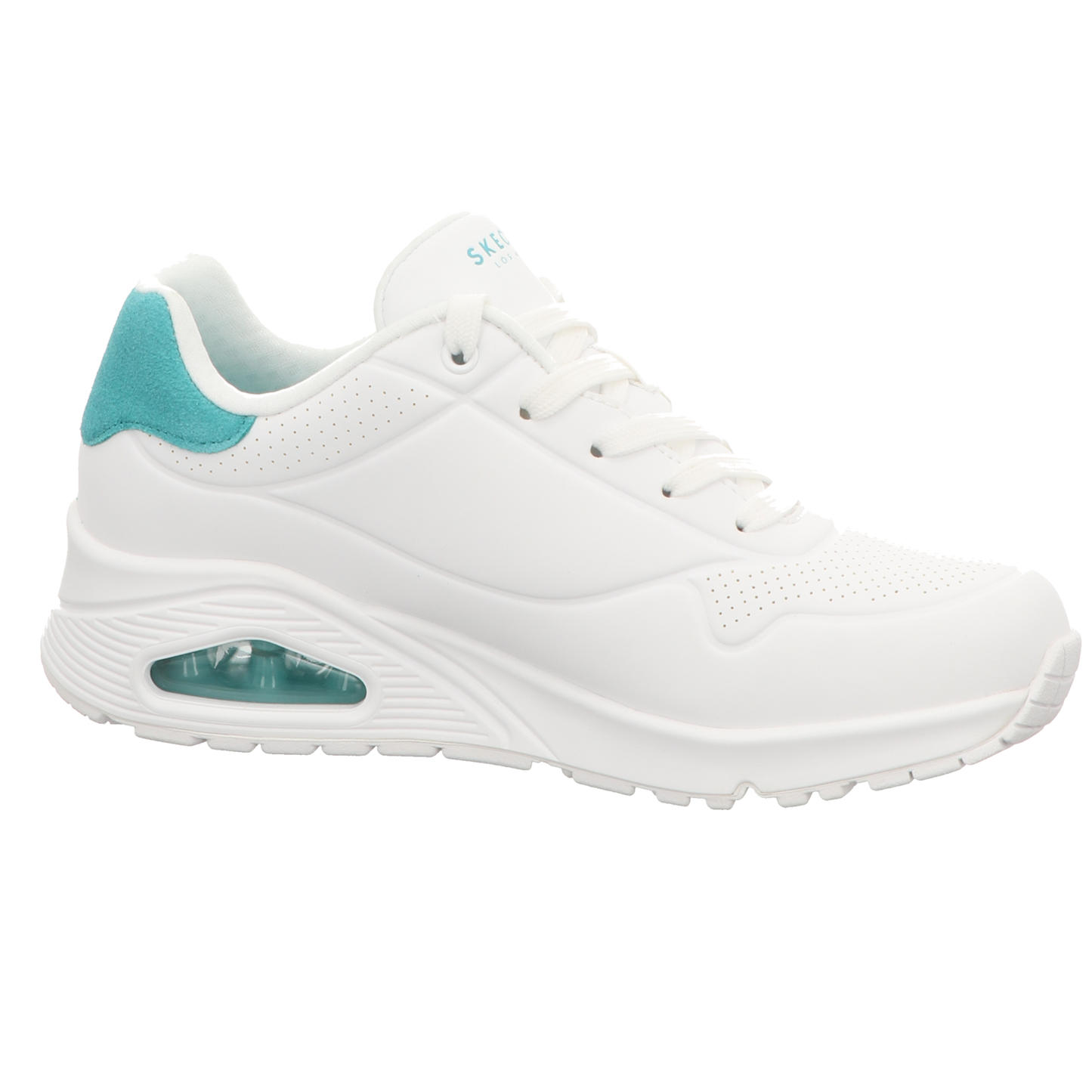 Skechers Damen Schnürschuh Uno-Pop Back in weiss