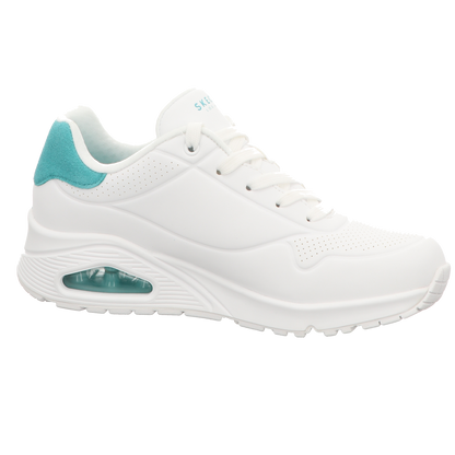 Skechers Damen Schnürschuh Uno-Pop Back in weiss