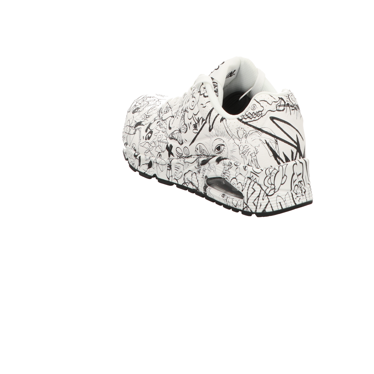 Skechers Damen Schnürschuh Uno-Process Sketch in weiss