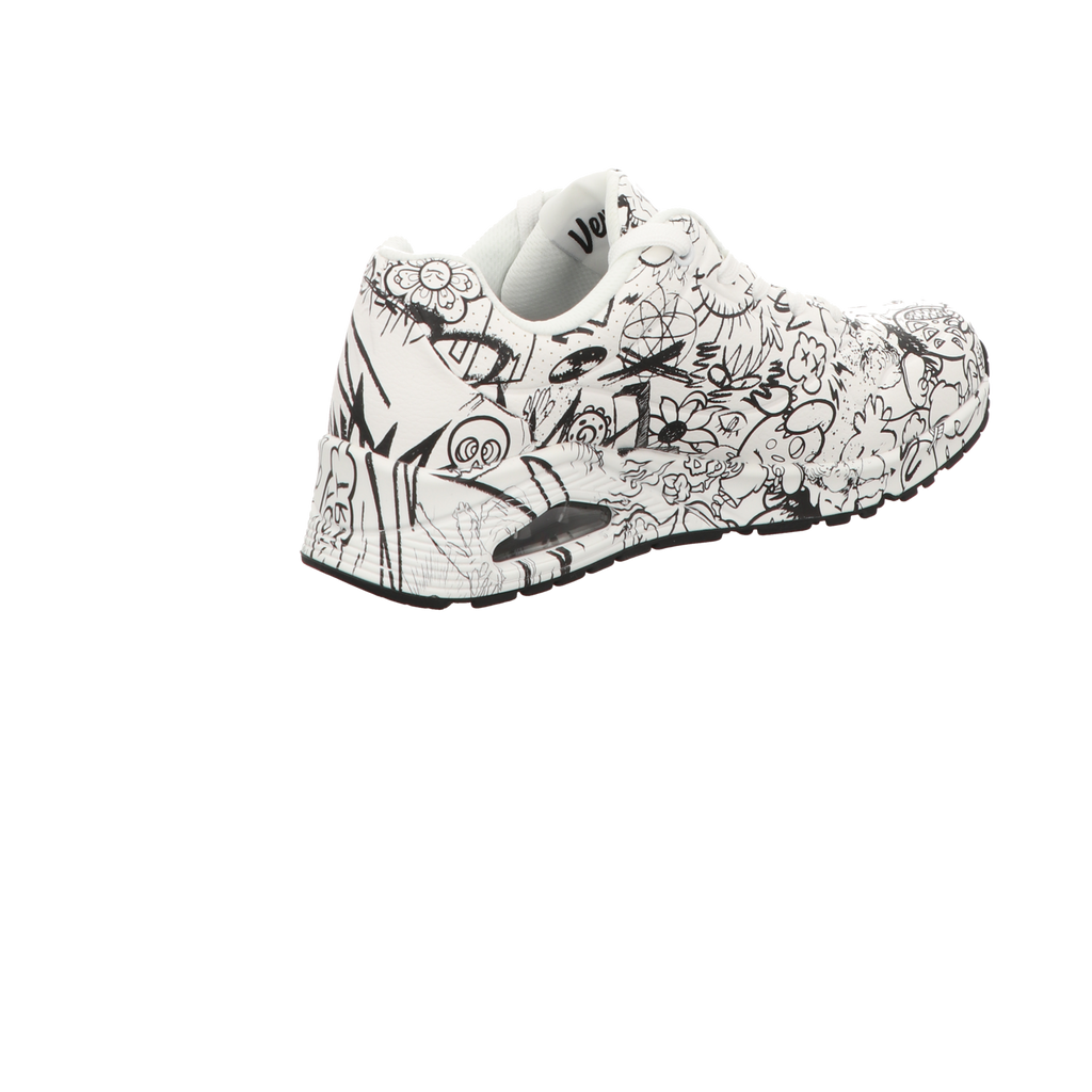 Skechers Damen Schnürschuh Uno-Process Sketch in weiss