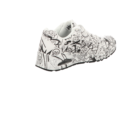 Skechers Damen Schnürschuh Uno-Process Sketch in weiss