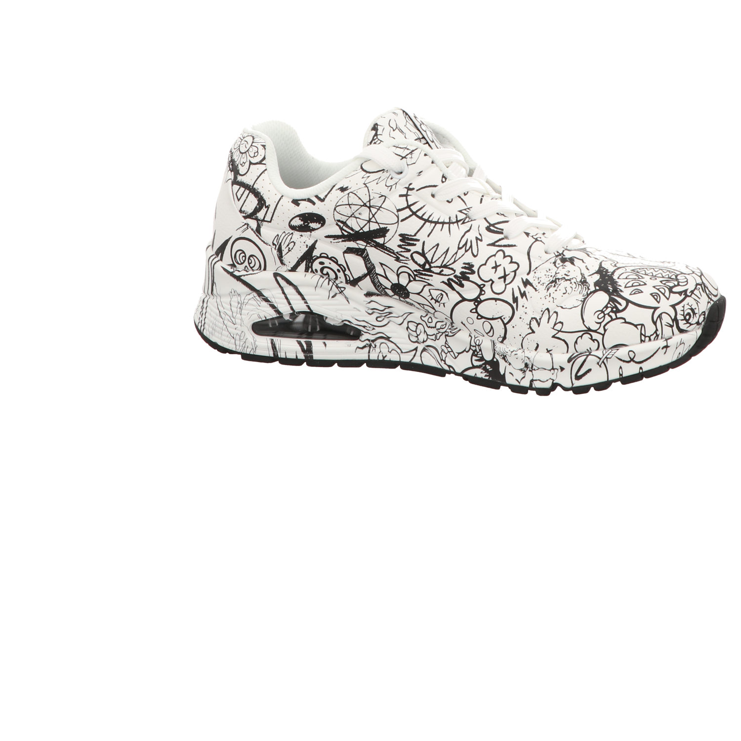 Skechers Damen Schnürschuh Uno-Process Sketch in weiss
