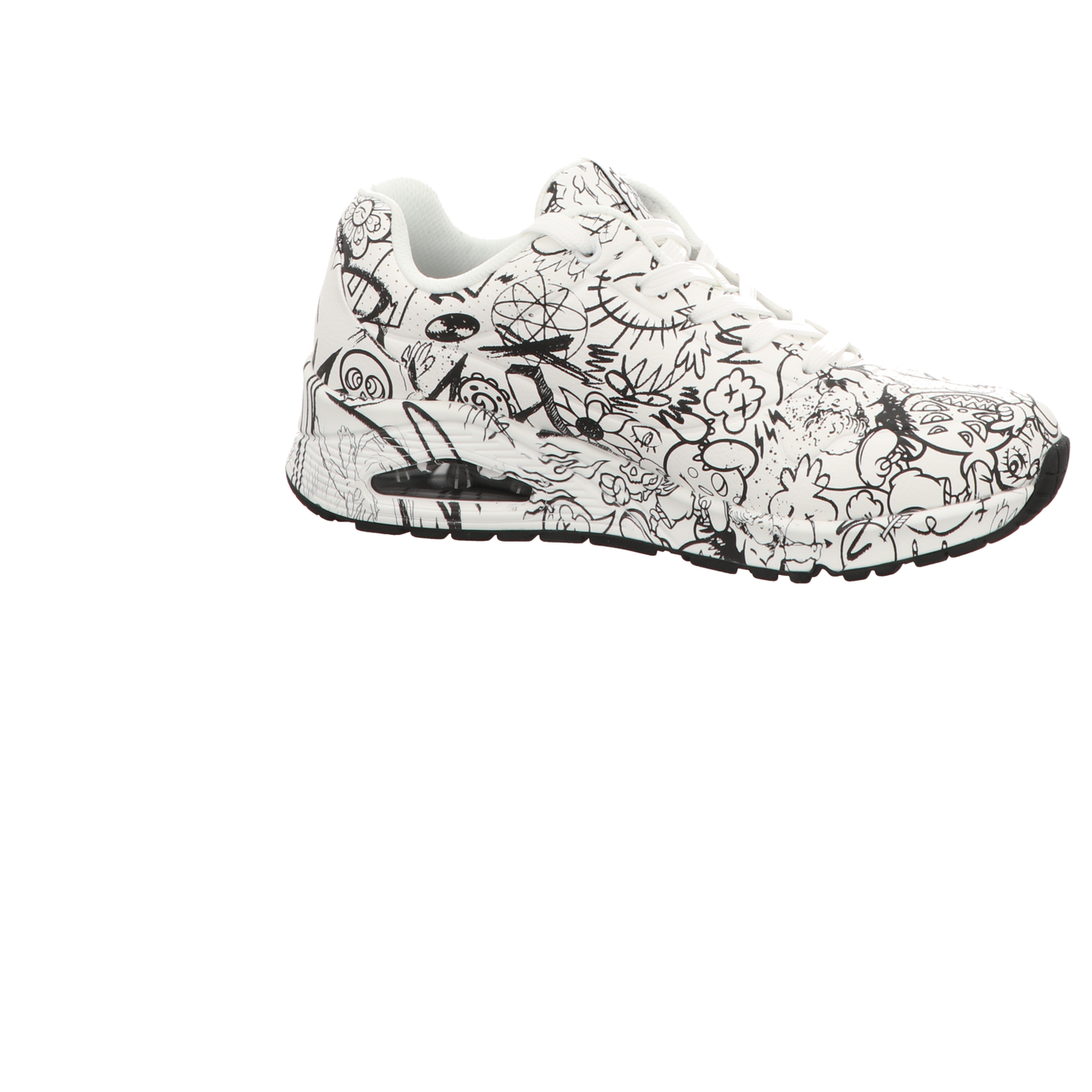 Skechers Damen Schnürschuh Uno-Process Sketch in weiss