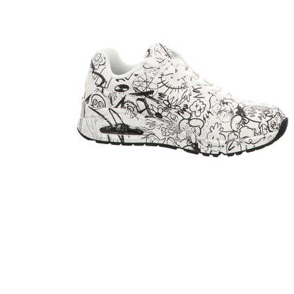 Skechers Damen Schnürschuh Uno-Process Sketch in weiss