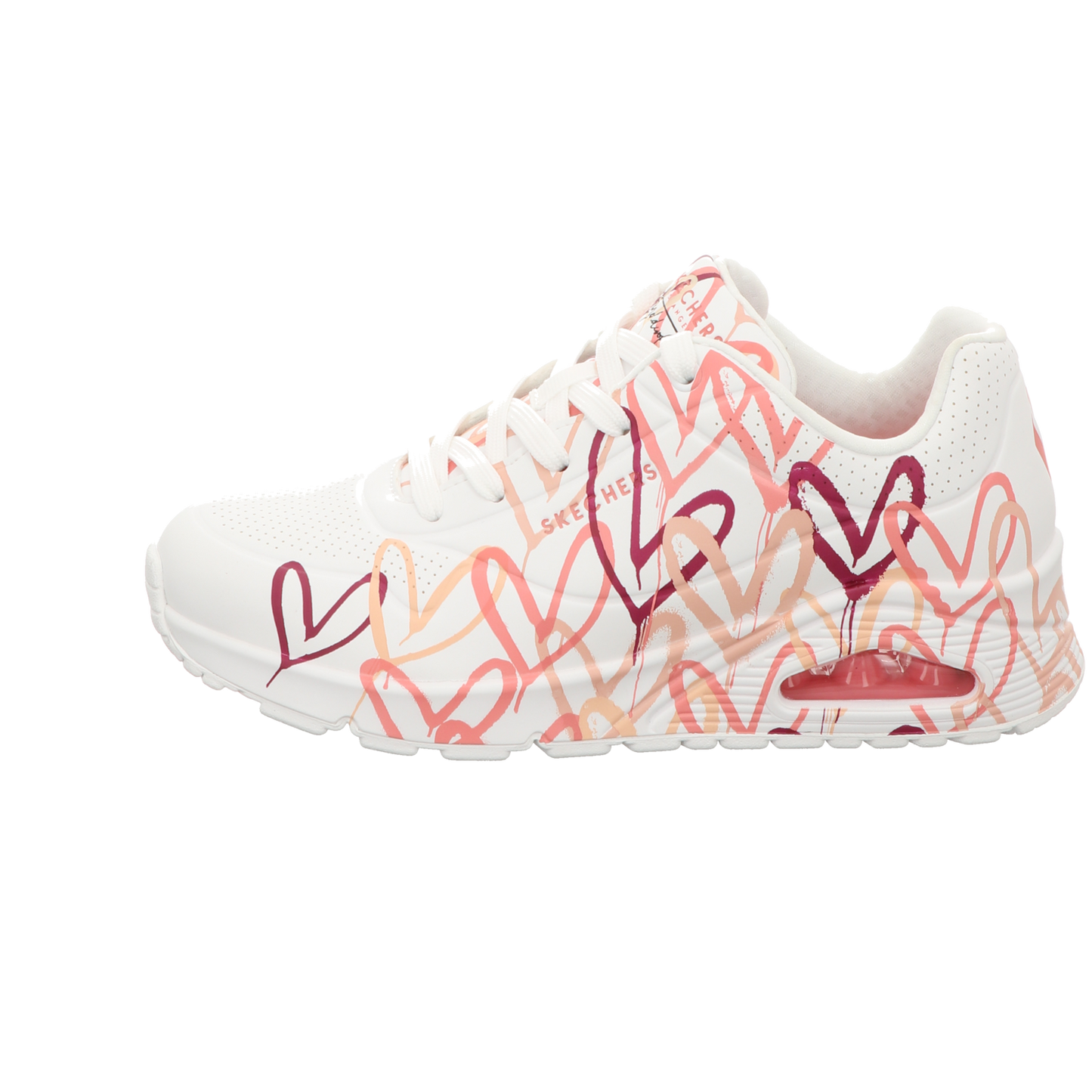 Skechers Damen Schnürschuh Uno-Goldcrown in weiss