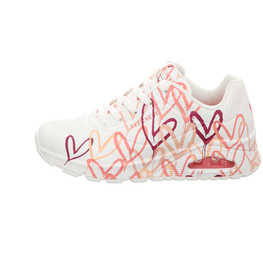 Skechers Damen Schnürschuh Uno-Goldcrown in weiss