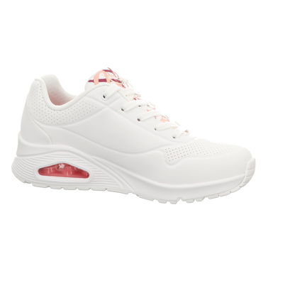 Skechers Damen Schnürschuh Uno-Goldcrown in weiss