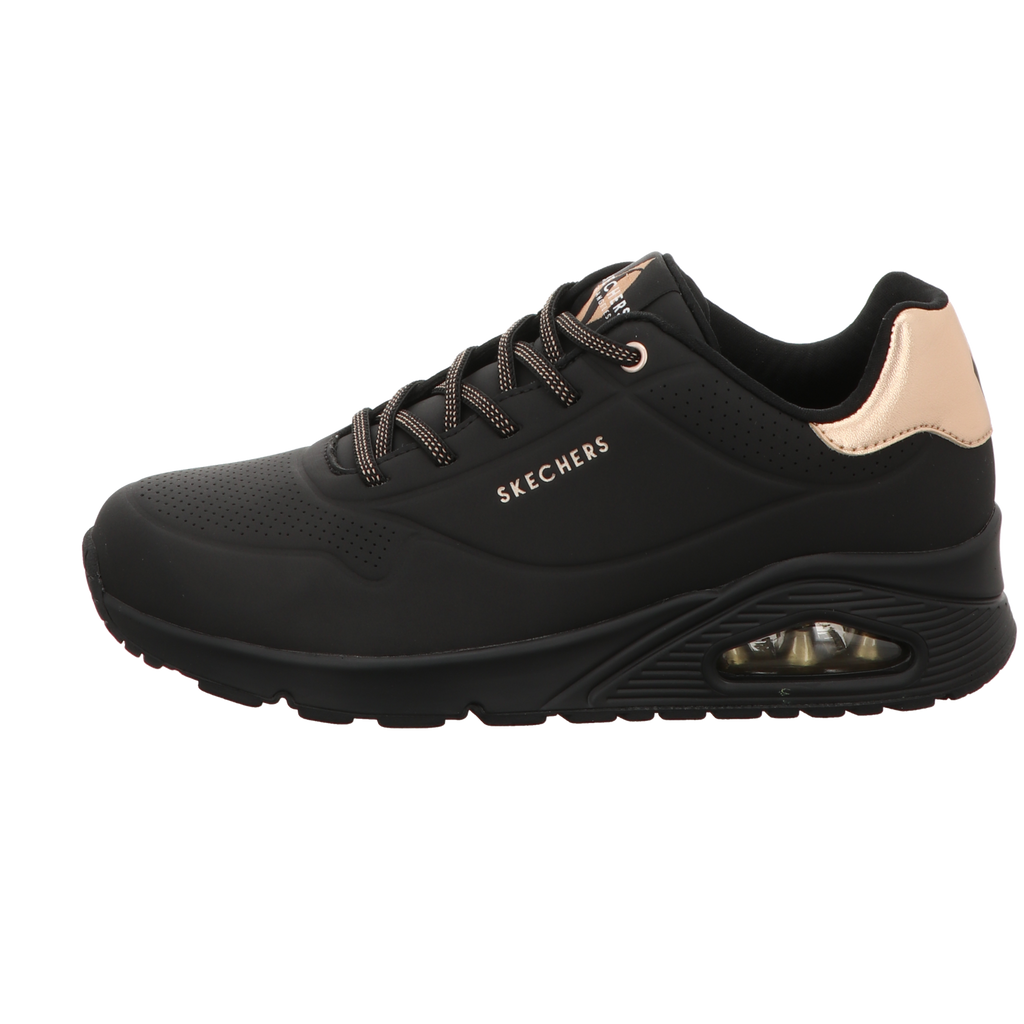 Skechers Damen Slipper Uno-Shimmer Away in schwarz