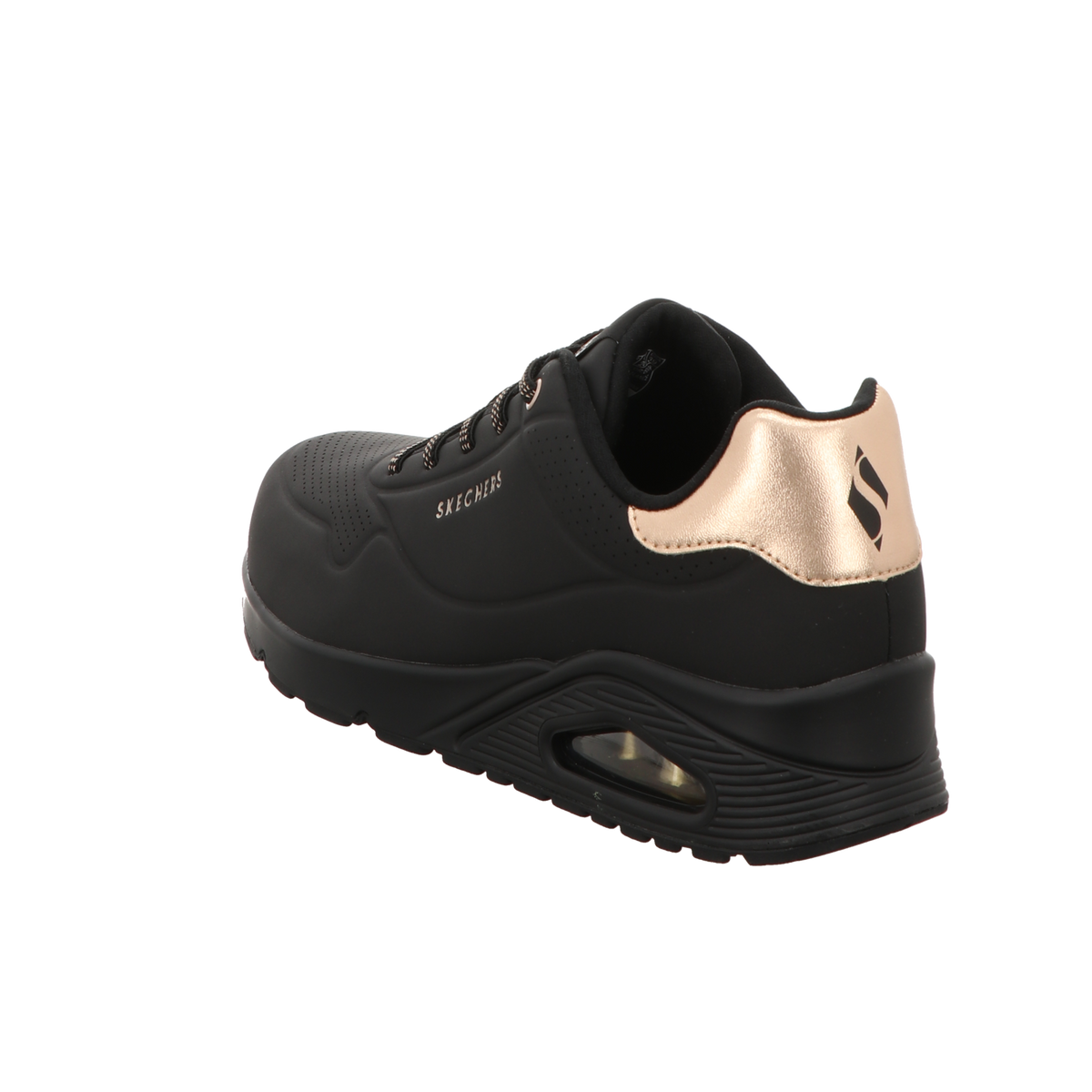 Skechers Damen Slipper Uno-Shimmer Away in schwarz
